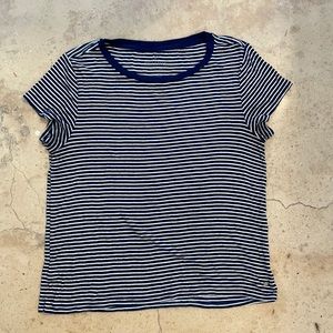American Eagle Soft & Sexy Blue Striped Tee Large